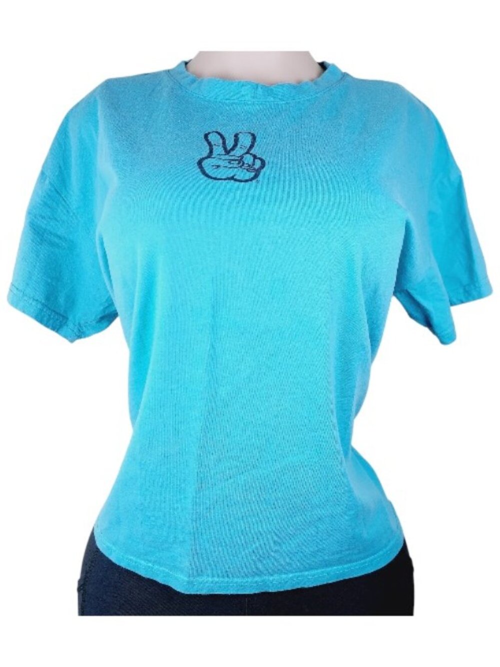 Dutch Bros Women's Blue Crew Neck Short Sleeve Casual T-Shirt Size XL